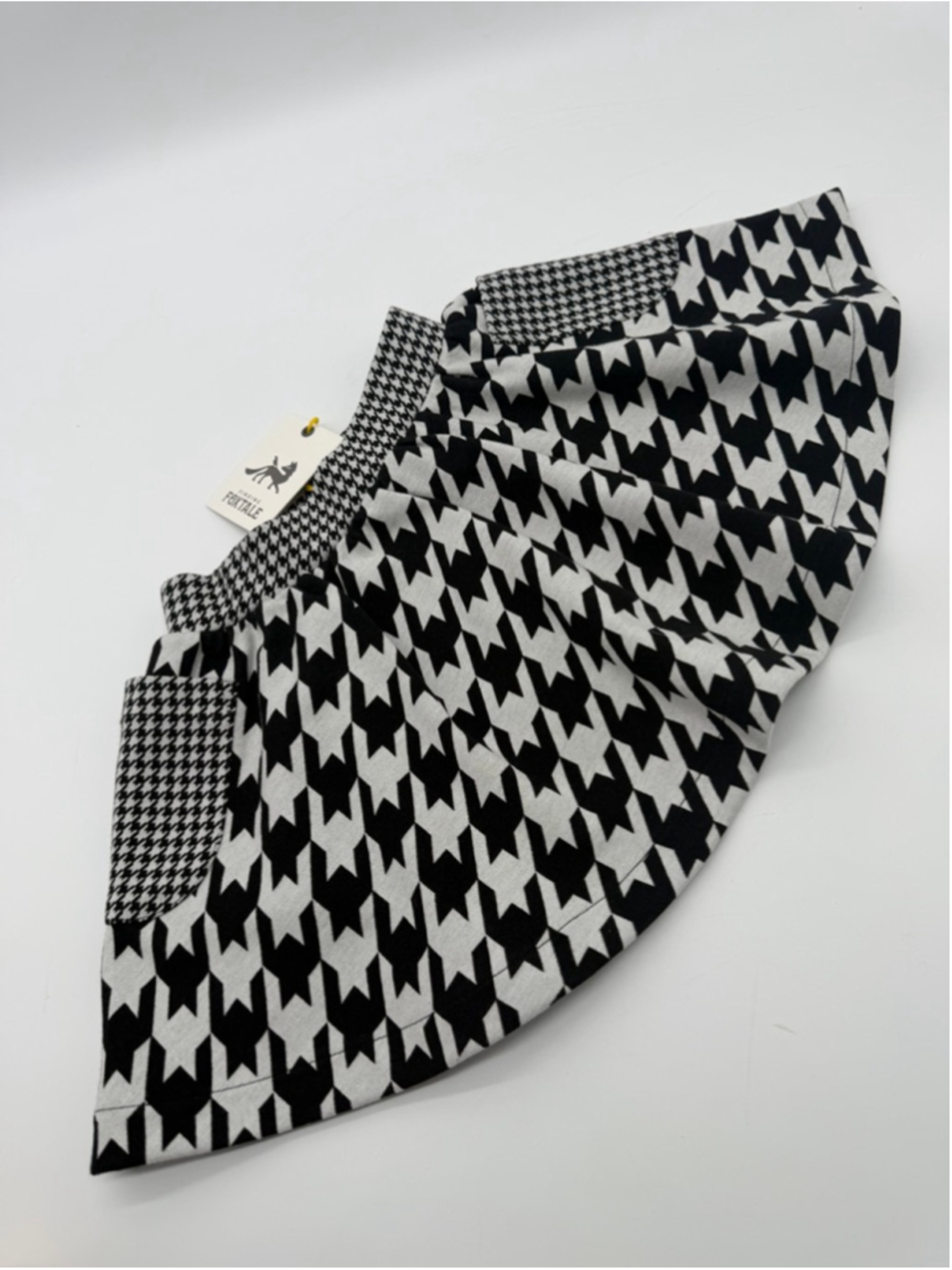 Finding Foxtale Black White Houndstooth Skater Skirt Size 2T
